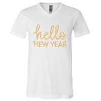 Hello New Year Party Celebration Fun New Year’S Eve Pajama V-Neck T-Shirt