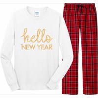 Hello New Year Party Celebration Fun New Year’S Eve Pajama Long Sleeve Pajama Set