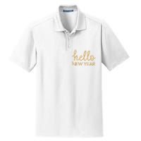 Hello New Year Party Celebration Fun New Year’S Eve Pajama Dry Zone Grid Polo