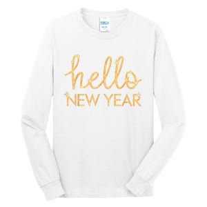 Hello New Year Party Celebration Fun New Year’S Eve Pajama Tall Long Sleeve T-Shirt