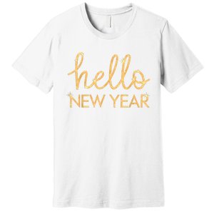 Hello New Year Party Celebration Fun New Year’S Eve Pajama Premium T-Shirt