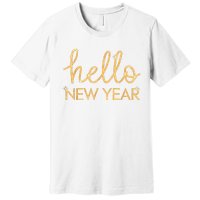 Hello New Year Party Celebration Fun New Year’S Eve Pajama Premium T-Shirt