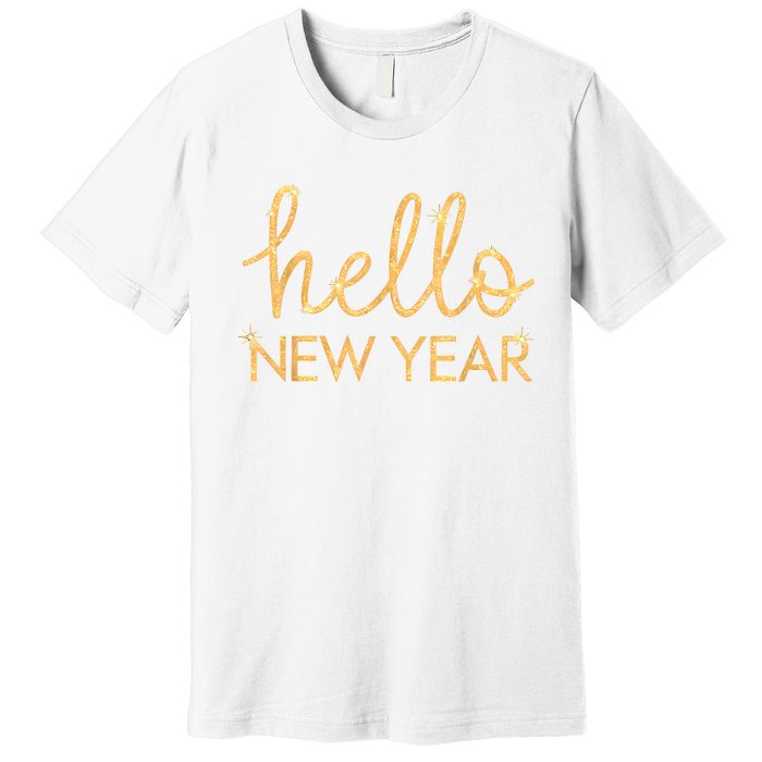 Hello New Year Party Celebration Fun New Year’S Eve Pajama Premium T-Shirt