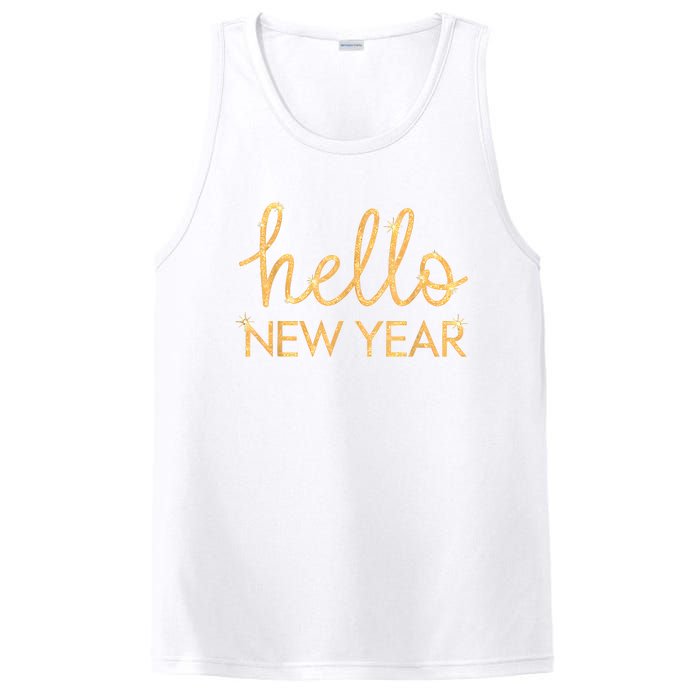 Hello New Year Party Celebration Fun New Year’S Eve Pajama PosiCharge Competitor Tank