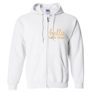 Hello New Year Party Celebration Fun New Year’S Eve Pajama Full Zip Hoodie