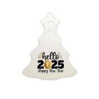 Happy New Year 2025 New Year Party Friends Family Adults Ceramic Tree Ornament