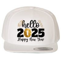 Happy New Year 2025 New Year Party Friends Family Adults Wool Snapback Cap