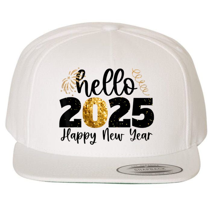 Happy New Year 2025 New Year Party Friends Family Adults Wool Snapback Cap