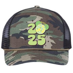 Happy New Year 2025 Matching Family Retro Rope Trucker Hat Cap