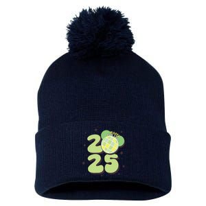 Happy New Year 2025 Matching Family Pom Pom 12in Knit Beanie