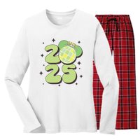 Happy New Year 2025 Matching Family Women's Long Sleeve Flannel Pajama Set 