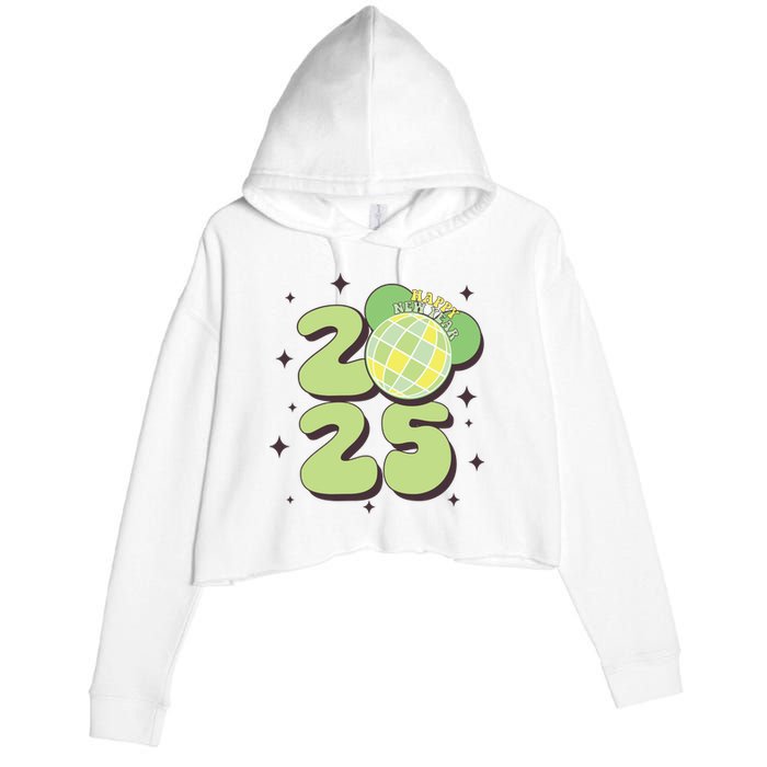 Happy New Year 2025 Matching Family Crop Fleece Hoodie