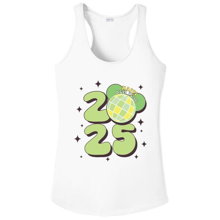 Happy New Year 2025 Matching Family Ladies PosiCharge Competitor Racerback Tank