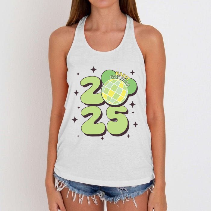 Happy New Year 2025 Matching Family Women's Knotted Racerback Tank