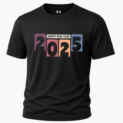 Happy New Year 2025 Celebration Graphic Cooling Performance Crew T-Shirt