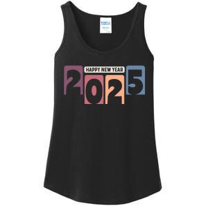 Happy New Year 2025 Celebration Graphic Ladies Essential Tank