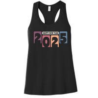 Happy New Year 2025 Celebration Graphic Women's Racerback Tank