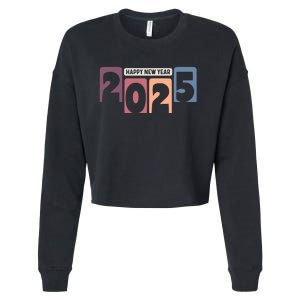 Happy New Year 2025 Celebration Graphic Cropped Pullover Crew