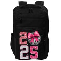 Happy New Year 2025 Disco Ball Coquette Bow Family Impact Tech Backpack