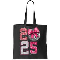 Happy New Year 2025 Disco Ball Coquette Bow Family Tote Bag