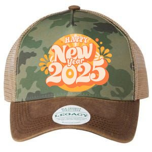 Happy New Year 2025 Celebration Graphic Legacy Tie Dye Trucker Hat