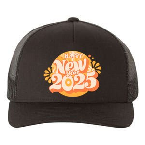 Happy New Year 2025 Celebration Graphic Yupoong Adult 5-Panel Trucker Hat