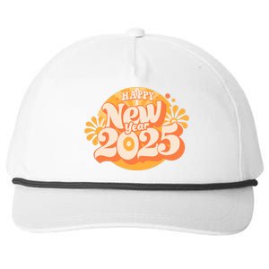 Happy New Year 2025 Celebration Graphic Snapback Five-Panel Rope Hat