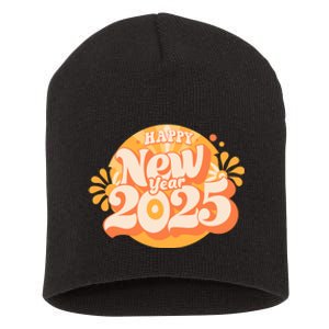 Happy New Year 2025 Celebration Graphic Short Acrylic Beanie