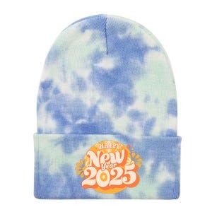 Happy New Year 2025 Celebration Graphic Tie Dye 12in Knit Beanie