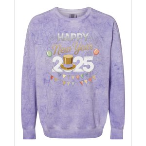 Happy New Year Party 2025 Ballon Family Matching Colorblast Crewneck Sweatshirt