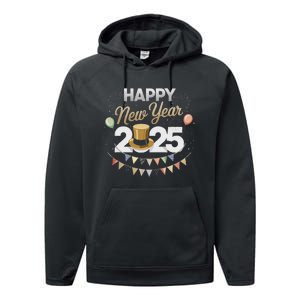 Happy New Year Party 2025 Ballon Family Matching Performance Fleece Hoodie