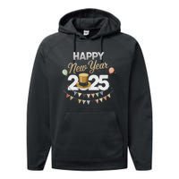 Happy New Year Party 2025 Ballon Family Matching Performance Fleece Hoodie