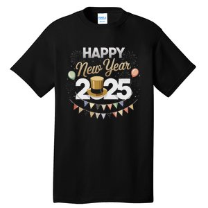 Happy New Year Party 2025 Ballon Family Matching Tall T-Shirt