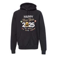 Happy New Year Party 2025 Ballon Family Matching Premium Hoodie