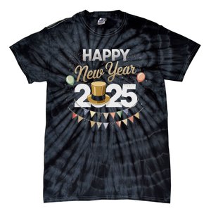 Happy New Year Party 2025 Ballon Family Matching Tie-Dye T-Shirt