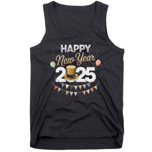 Happy New Year Party 2025 Ballon Family Matching Tank Top