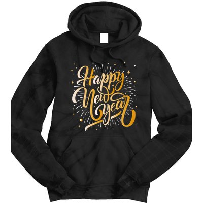Happy New Year 2025 New Years Eve Party Tie Dye Hoodie