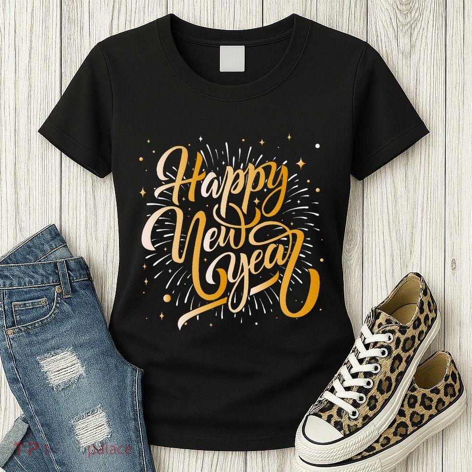 Happy New Year 2025 New Years Eve Party Womens T-Shirt