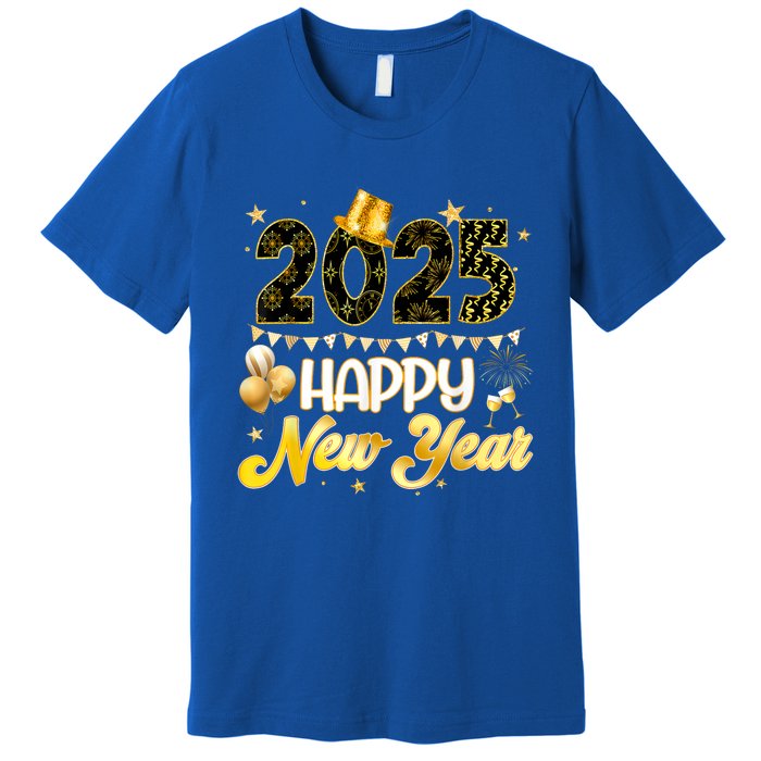 Happy New Year Party 2025 Ballon Family Matching Premium T-Shirt