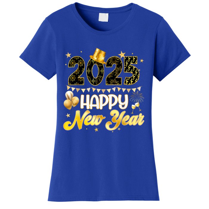 Happy New Year Party 2025 Ballon Family Matching Women's T-Shirt