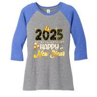 Happy New Year Party 2025 Ballon Family Matching Women's Tri-Blend 3/4-Sleeve Raglan Shirt