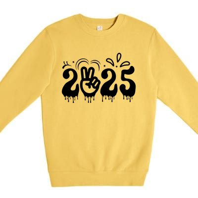 Happy New Year 2025 Celebration Graphic Premium Crewneck Sweatshirt