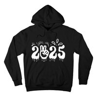 Happy New Year 2025 Celebration Graphic Hoodie