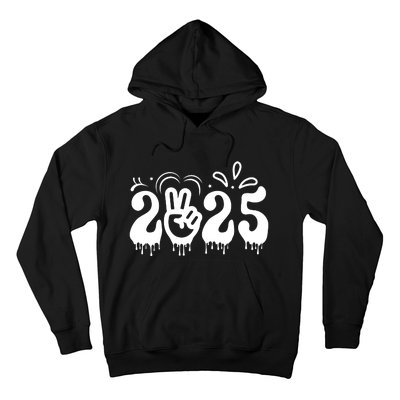 Happy New Year 2025 Celebration Graphic Hoodie