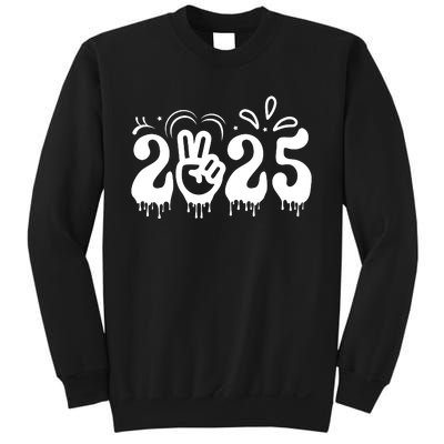 Happy New Year 2025 Celebration Graphic Sweatshirt