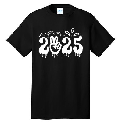 Happy New Year 2025 Celebration Graphic Tall T-Shirt