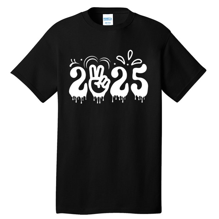 Happy New Year 2025 Celebration Graphic Tall T-Shirt