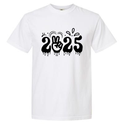 Happy New Year 2025 Celebration Graphic Garment-Dyed Heavyweight T-Shirt