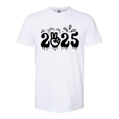 Happy New Year 2025 Celebration Graphic Softstyle CVC T-Shirt