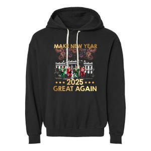 Happy New Year 2025 Make New Year Great Again Trump Dance Garment-Dyed Fleece Hoodie